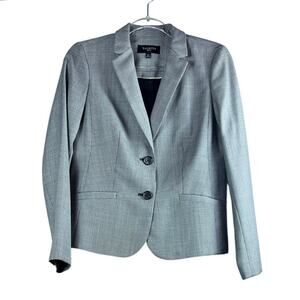 Talbots Wool Gray Black Blazer 8P
